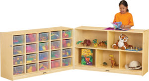 04230JC - Jonti-Craft® 20 Cubbie-Tray Fold-n-Lock - with Clear Trays