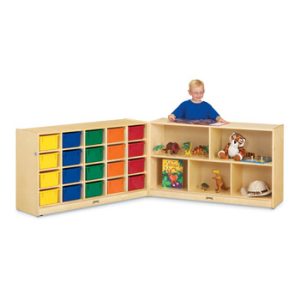 0423JC - Jonti-Craft® 20 Cubbie-Tray Fold-n-Lock - with Colored Trays