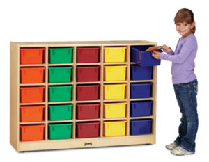 0426JC - Jonti-Craft® 25 Cubbie-Tray Mobile Storage - with Colored Trays