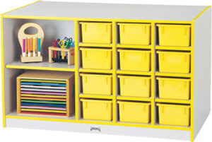 0441JC180 - Rainbow Accents® Mobile Storage Island - without Trays - Black