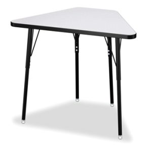 6637JCA190 - Berries® Tall Trapezoid Desk - Gray/Black/All Black