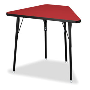 6637JCA198 - Berries® Tall Trapezoid Desk - Red/Black/All Black