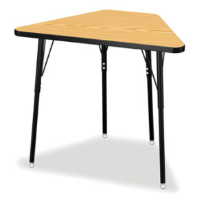 6637JCA200 - Berries® Tall Trapezoid Desk - Oak/Black/All Black
