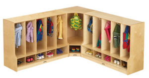 6682JC - Jonti-Craft® Toddler Corner Coat Locker with Step - without Trays