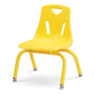 8120JC6007 - Berries® Stacking Chairs with Powder-Coated Legs - 10" Ht - Set of 6 - Yellow
