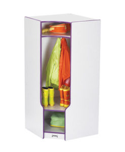 6686JCWW180 - Rainbow Accents® Corner Coat Locker with Step - Black