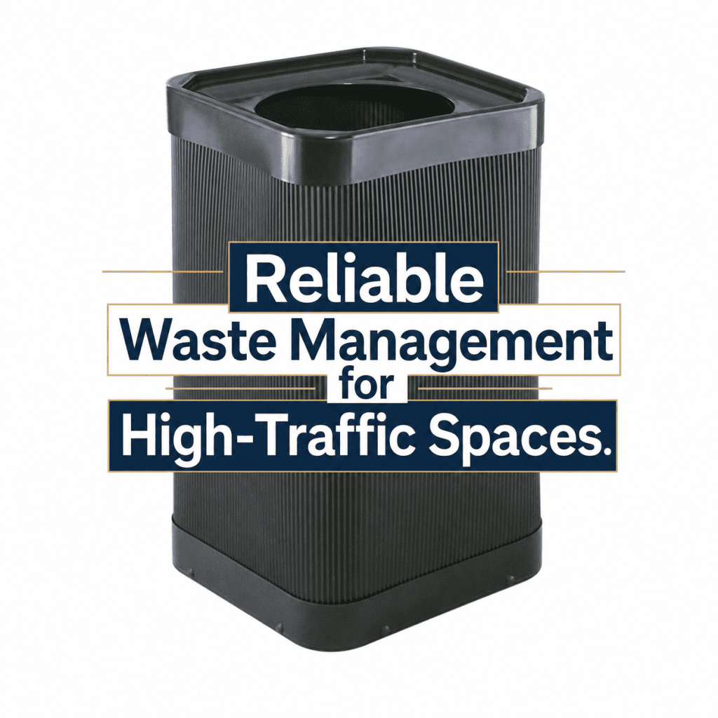 At-Your-Disposal Waste Receptacle by Safeco — Reliable Waste Management for High-Traffic Spaces