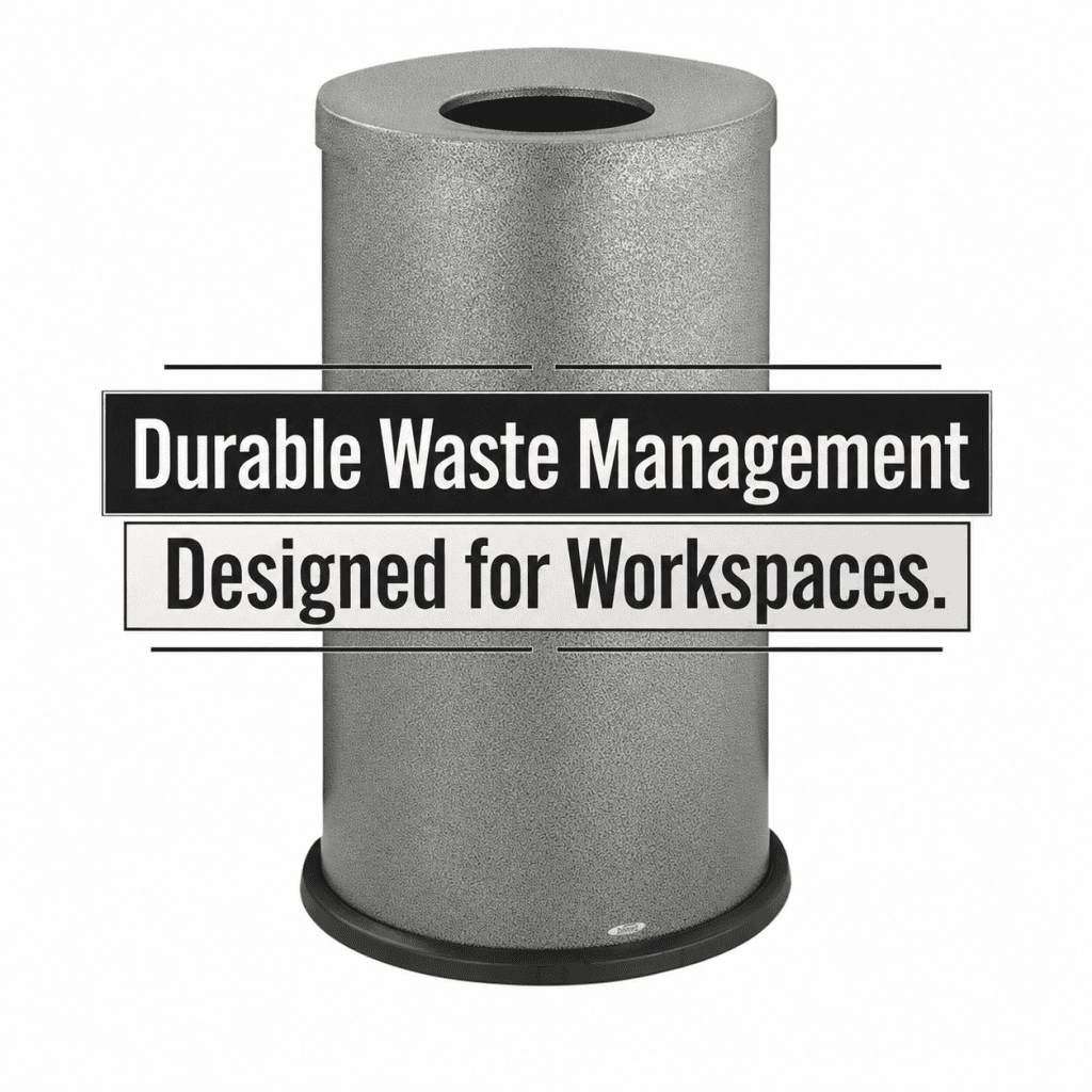 Black Speckle Open Top Receptacles by Safco — Durable Waste Management, Refined for Workspaces