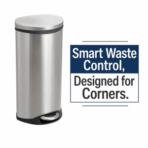 Ellipse Step-On Waste Receptacle - 7.5 Gallon by Safco — Streamlined Waste Management For Modern Workspaces
