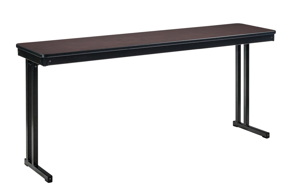 NPS® 18" x 60" Max Seating Folding Table (Particleboard Core, PVC Edge Banding, Cantilever Legs)
