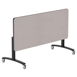 NPS® Mobile Flipper Table - 30" x 72" Dining Height, Particleboard Top with T-Mold, Black Frame (MFT10-30721PBTM)