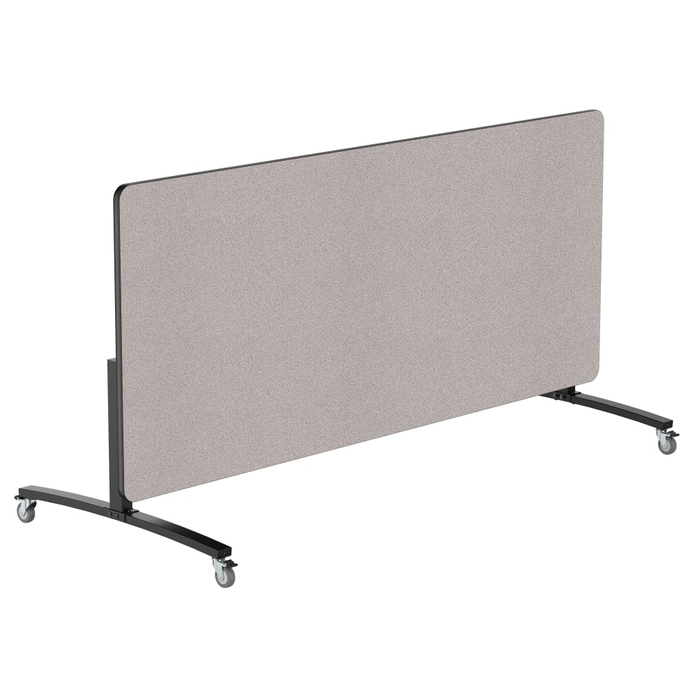 NPS® Mobile Flipper Table - 42" x 96" Rectangle, Dining Height, Black Frame, Particleboard Top with T-Mold (MFT10-42961PBTM)