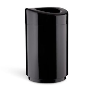 Safco Open Top Receptacle, 30 Gallon, Black