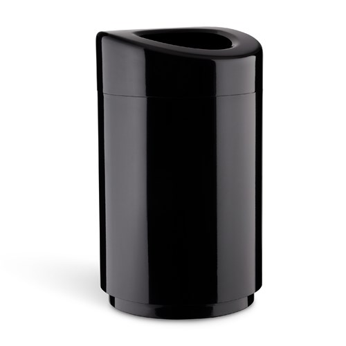 Safco Open Top Receptacle, 30 Gallon, Black