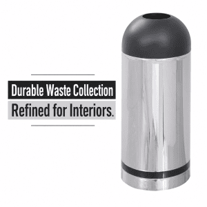 Reflections By Safco® Open Top Dome Receptacle by Safco — Professional Waste Collection, Built to Last
