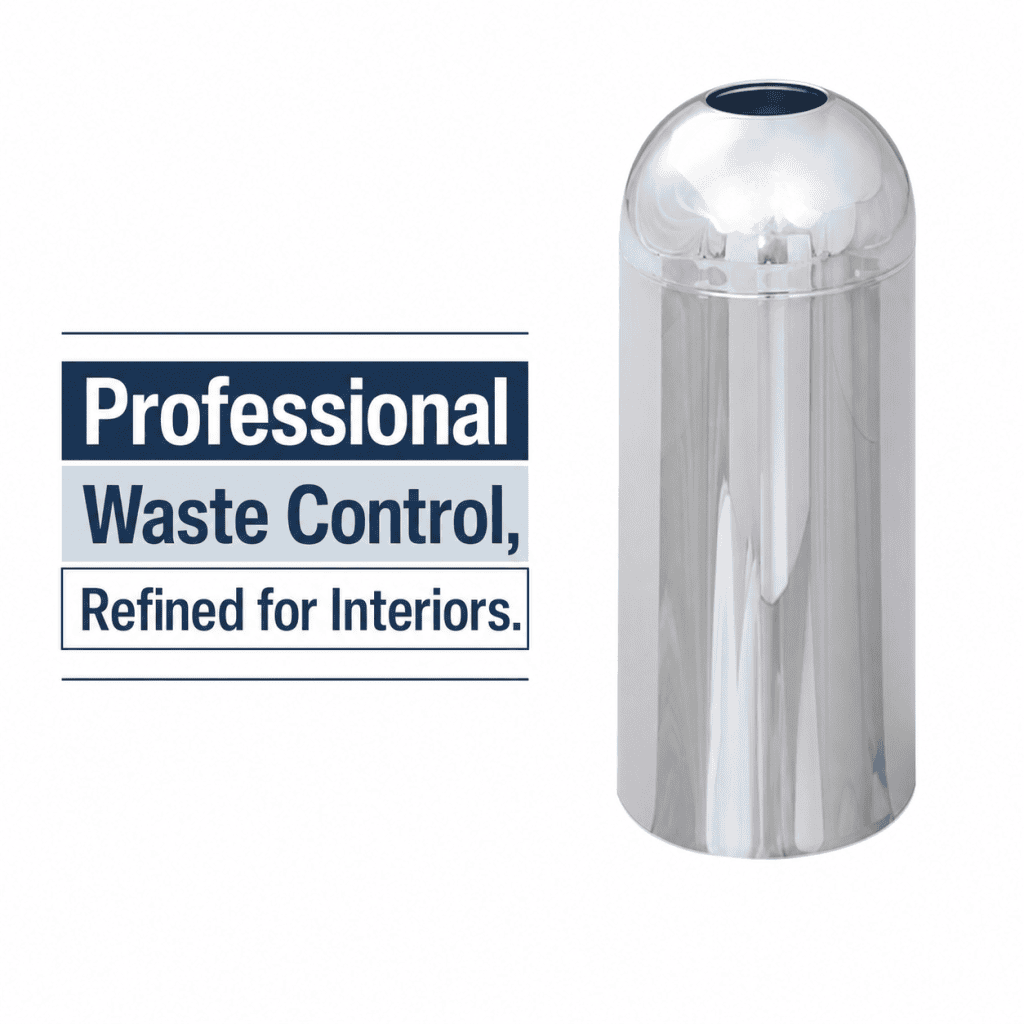 Reflections By Safco® Open Top Dome Receptacle by Safco — Streamlined Waste Collection, Built for Business