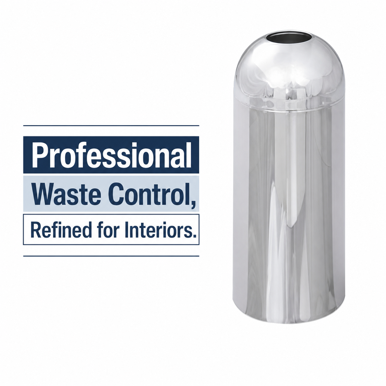 Reflections By Safco® Open Top Dome Receptacle by Safco — Streamlined Waste Collection, Built for Business