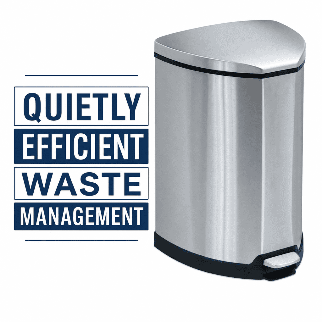 Stainless Step-On 4 Gallon Receptacle by Safco — Quiet, Clean Waste Management, Built to Last