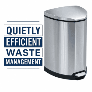 Stainless Step-On 4 Gallon Receptacle by Safco — Quiet, Clean Waste Management, Built to Last