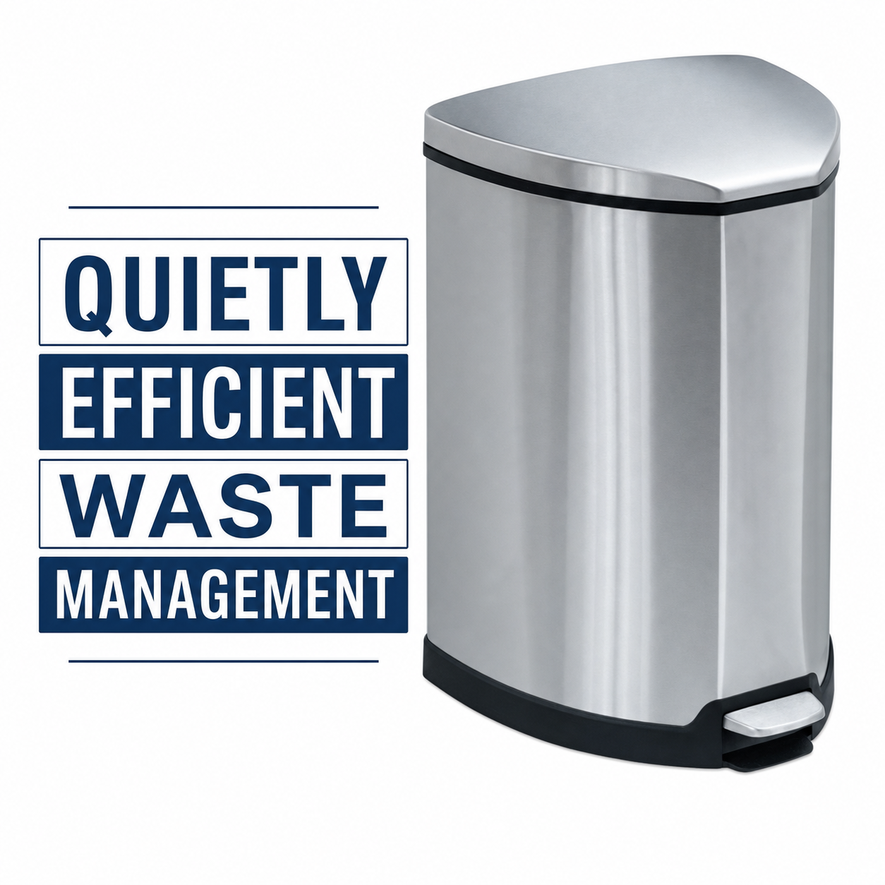 Stainless Step-On 4 Gallon Receptacle by Safco — Quiet, Clean Waste Management, Built to Last