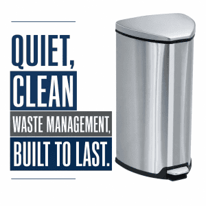 Stainless Step-On 7 Gallon Waste Rceptacle by Safco — Quiet, Clean Waste Management Made Simple