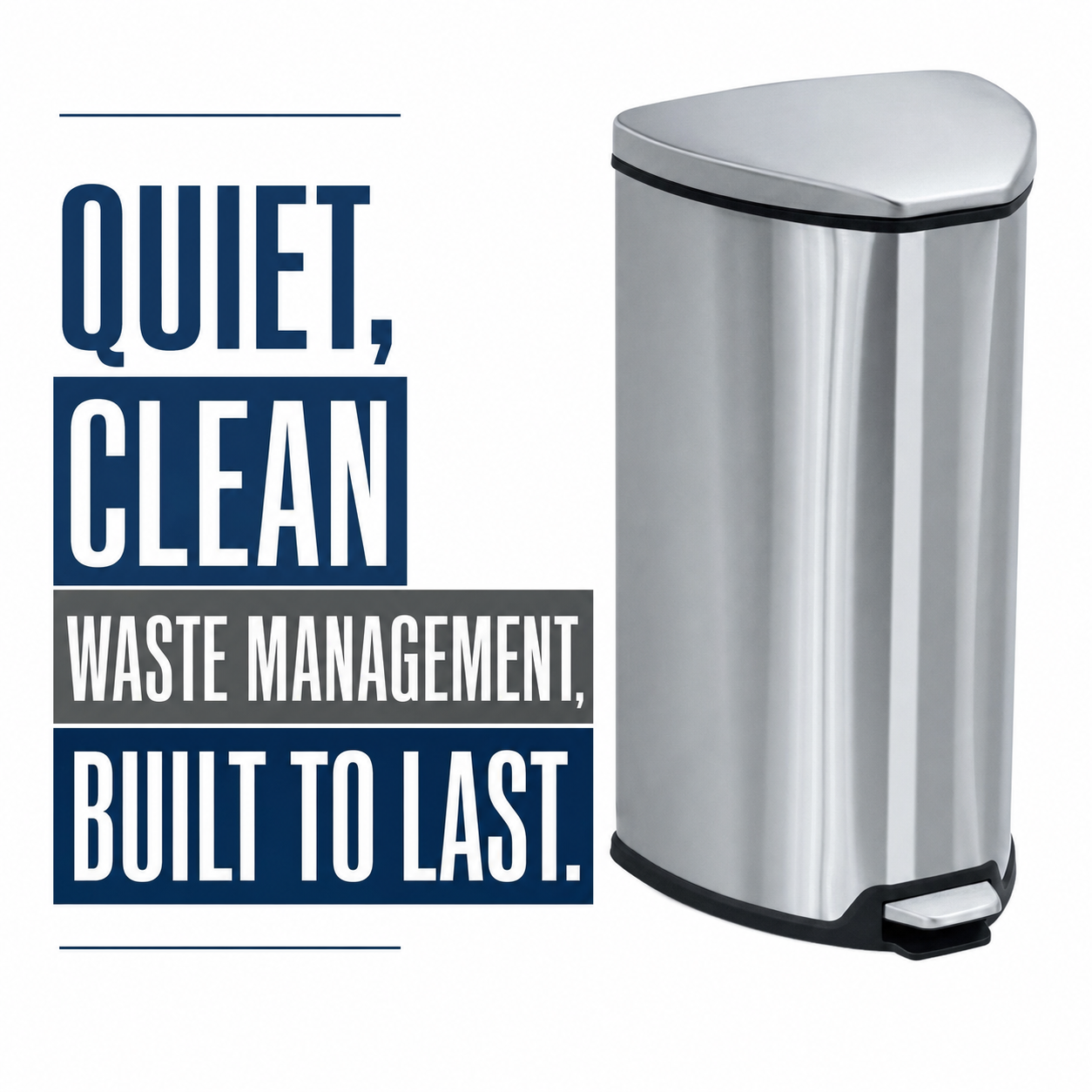 Stainless Step-On 7 Gallon Waste Rceptacle by Safco — Quiet, Clean Waste Management Made Simple