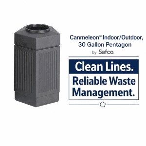 Canmeleon™ Indoor/Outdoor, 30 Gallon Pentagon by Safco — Durable Design for Cleaner Spaces