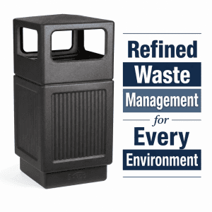 Canmeleon™ Recessed Panel, Side Open, 38 Gallon by Safco — Durable Waste Collection, Designed for Any Setting
