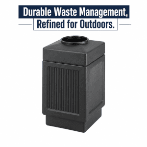 Canmeleon™ Recessed Panel, Top Open, 38 Gallon by Safco — Durable Waste Collection, Designed For Every Setting