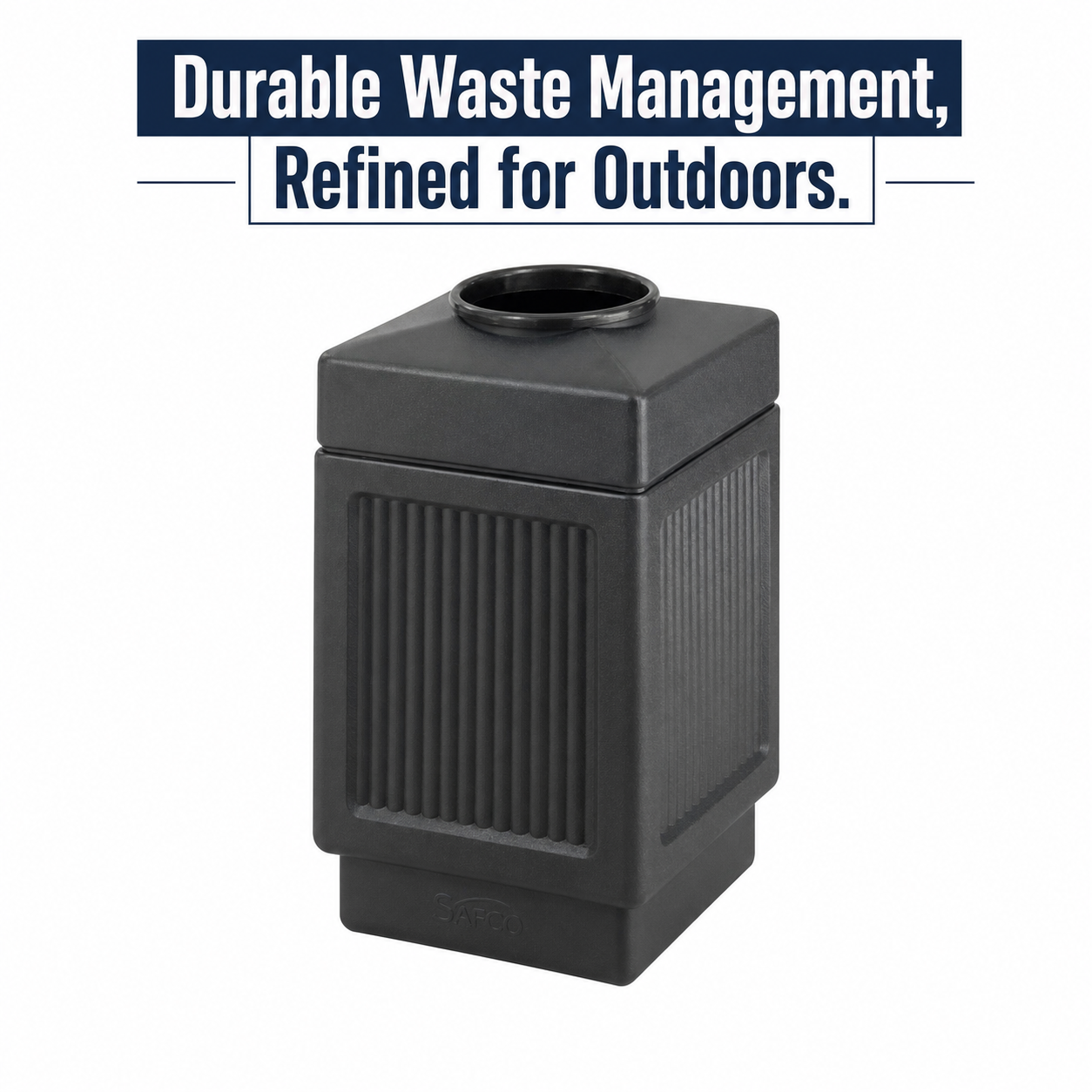 Canmeleon™ Recessed Panel, Top Open, 38 Gallon by Safco — Durable Waste Collection, Designed For Every Setting
