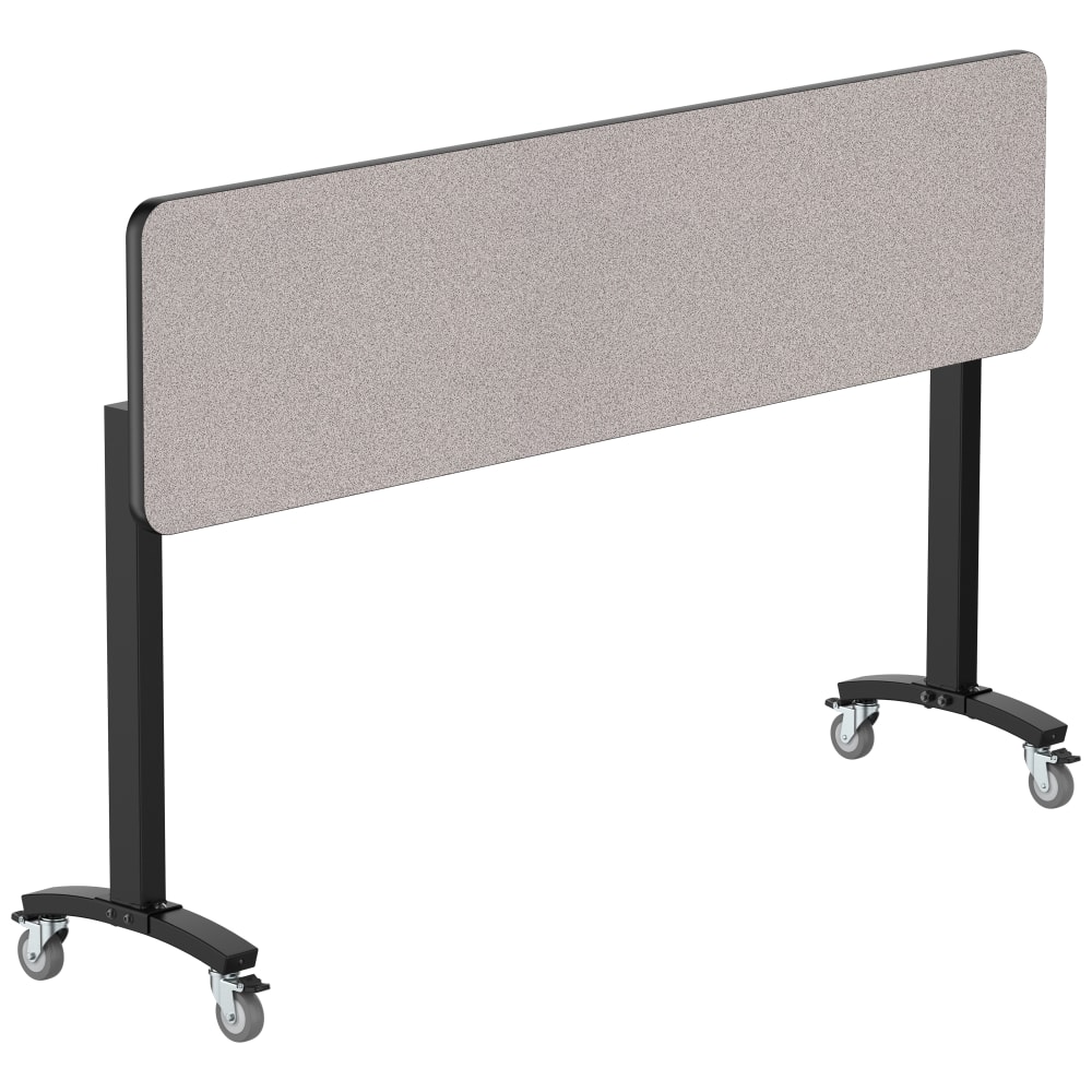 NPS Mobile Flipper Table - 18" x 72" Counter Height (Black Frame, Particleboard Top w/ Edge Banding)