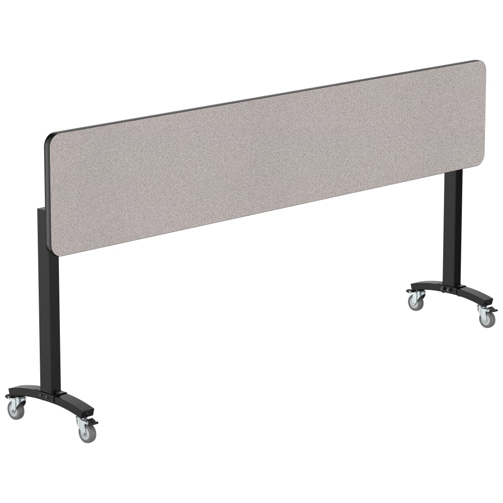 NPS® Mobile Flipper Table - 18" x 96" Counter Height, Particleboard Top w/ PVC Edge Banding, Black Frame (MFT10-18962PBEB)
