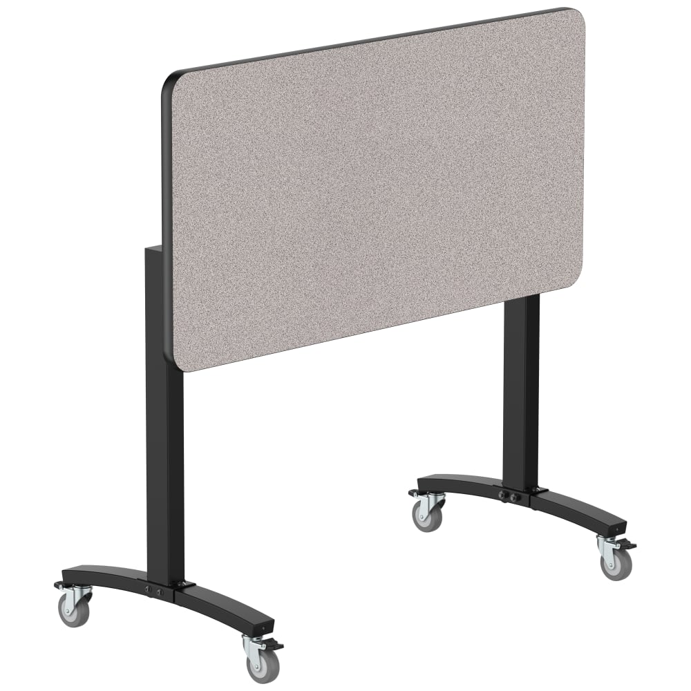 NPS Mobile Flipper Table 24" x 48" Counter Height - Black Frame, Particleboard Top w/ Edge Banding (MFT10-24482PBEB)