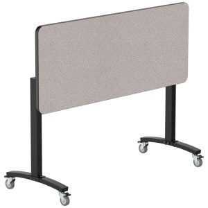 NPS® Mobile Flipper Table - 24" x 60" Counter Height, Particleboard Top, PVC Edge Banding (Black Frame)