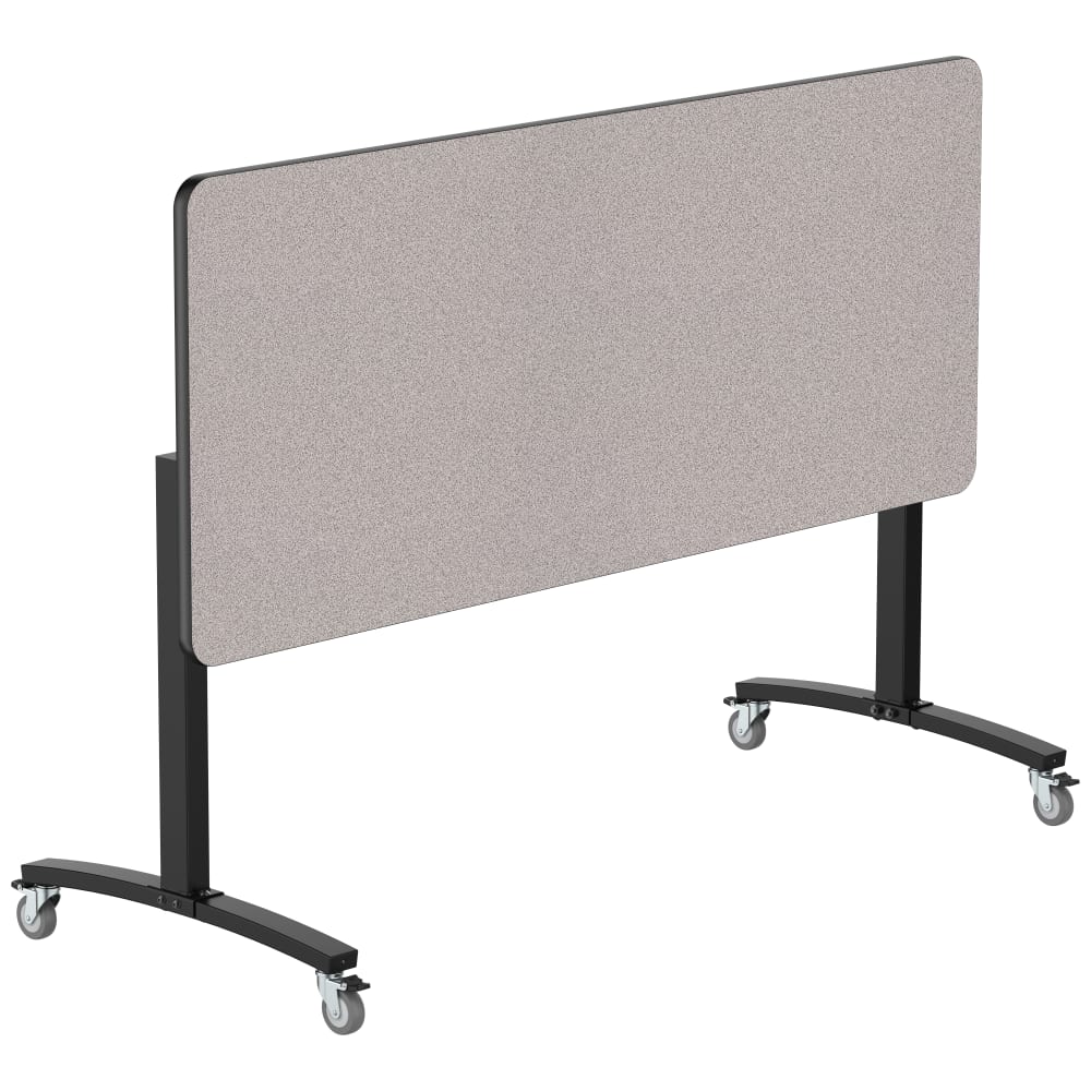 NPS® Mobile Flipper Table - 30" x 72" Counter Height, Black Frame, Particleboard Top (T-Mold)