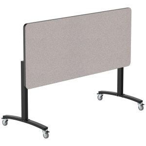 NPS Mobile Flipper Table (30" x 72") - Counter Height, Black Frame, Particleboard Top w/ Edge Banding