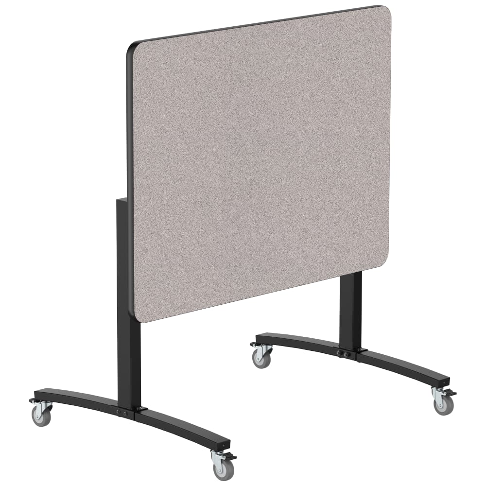 NPS® Mobile Flipper Table - 36" x 48" Counter Height, Black Frame, Particleboard Top with T-Mold (MFT10-36482PBTM)