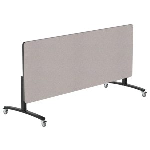 NPS Mobile Flipper Table - 36" x 96" Rectangle, Dining Height, Black Frame, MDF Core, Protect Edge (MFT10-36961MDPE)