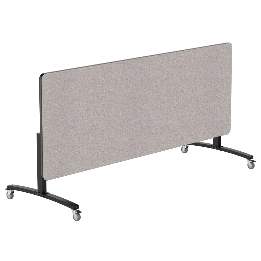 NPS Mobile Flipper Table - 36" x 96" Rectangle, Dining Height, Black Frame, MDF Core, Protect Edge (MFT10-36961MDPE)