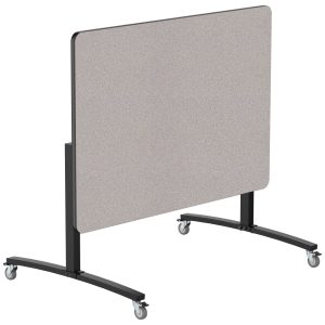 NPS® Mobile Flipper Table - 42" x 60" Counter Height, Black Frame, Particleboard Top, T-Mold (MFT10-42602PBTM)