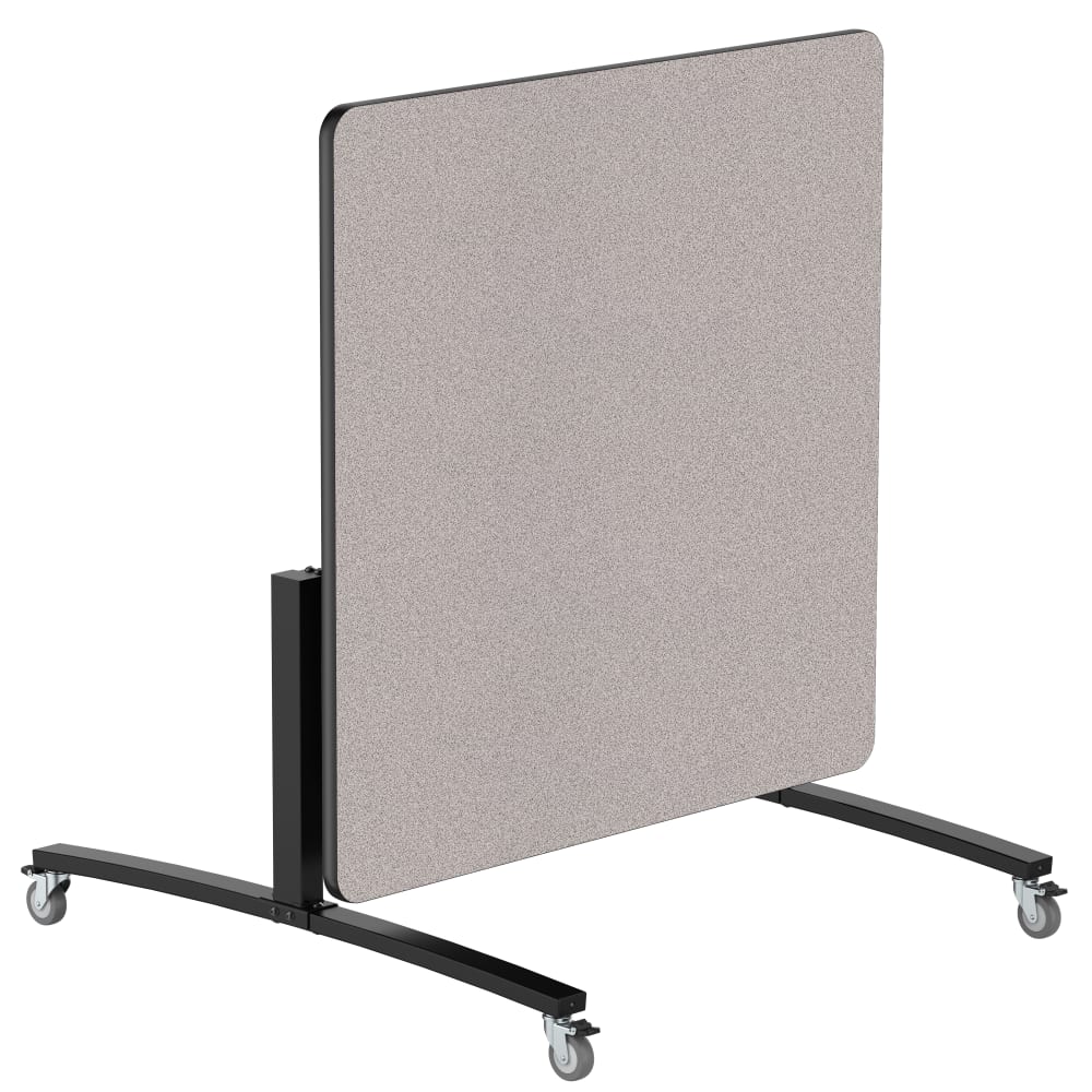 NPS Mobile Flipper Table - 48" x 48" Dining Height (Black Frame, MDF Core, Protect Edge)