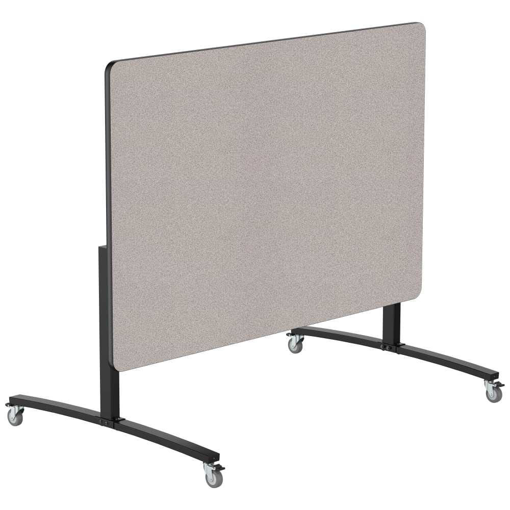 NPS® Mobile Flipper Table - 48" x 72" Counter Height, Particleboard Top, T-Mold Edge, Black Frame (MFT10-48722PBTM)