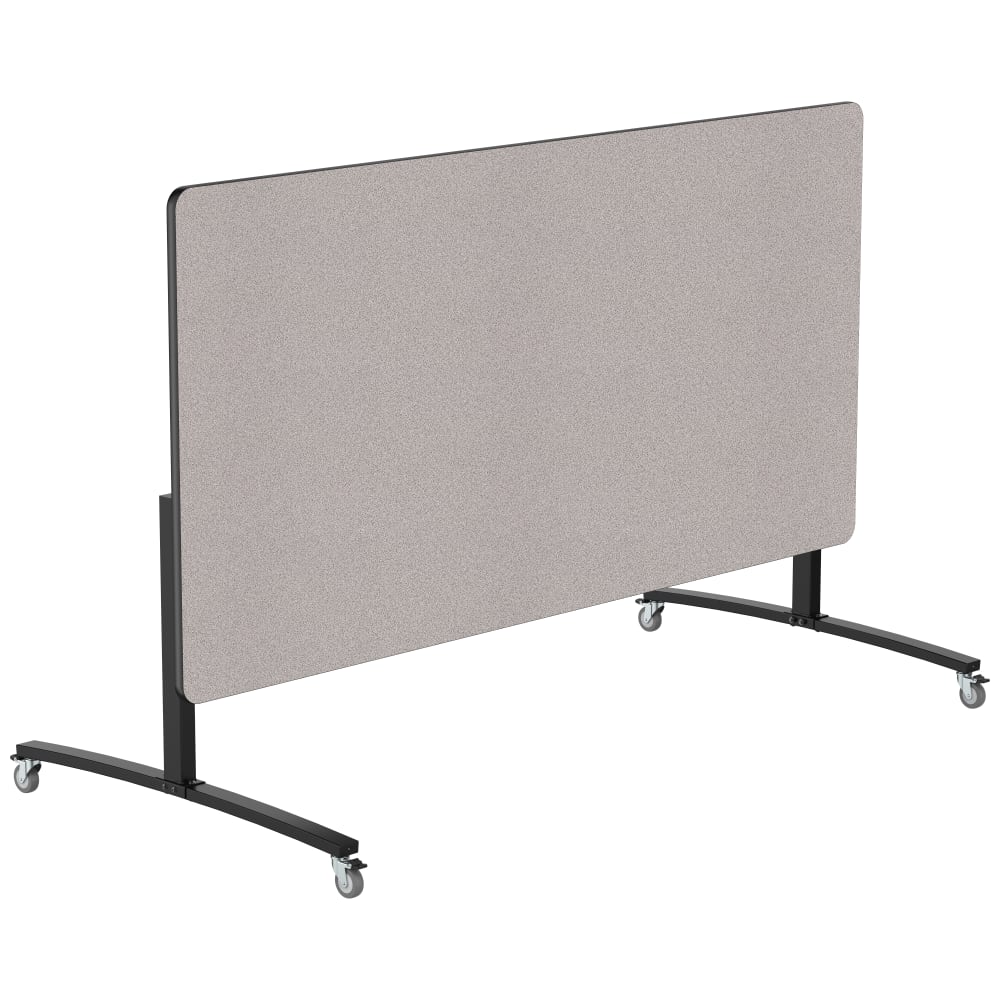 NPS Mobile Flipper Table - 48" x 96" Counter Height, Particleboard Top, T-Mold Edge, Black Frame (MFT10-48962PBTM)