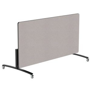 NPS Mobile Flipper Table - 48" x 96" Rectangle, Dining Height, Black Frame, MDF Core, Protect Edge (MFT10-48961MDPE)