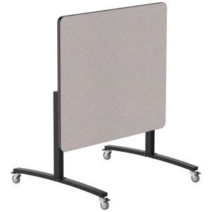 NPS® Mobile Flipper Table - Black Frame, 42" x 48" Counter Height, Particleboard Top w/ PVC Edge Banding (MFT10-42482PBEB)