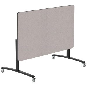 NPS® Mobile Flipper Table - Black Frame, 42" x 72" Counter Height, Particleboard Top w/ PVC Edge Banding