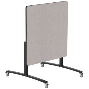 NPS® Mobile Flipper Table (Counter Height) 48" x 48" - Particleboard Top, PVC Edge Banding, Black Frame