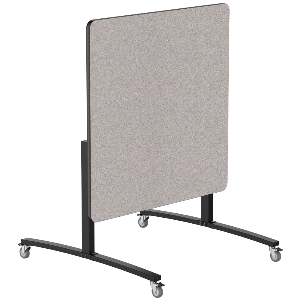 NPS® Mobile Flipper Table (Counter Height) 48" x 48" - Particleboard Top, PVC Edge Banding, Black Frame